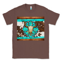 Chestnut bull skull and turquoise cowhide tumbler Classic Tee - Artiststas