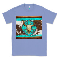 Colony Blue bull skull and turquoise cowhide tumbler Classic Tee - Artiststas