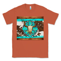 Copper bull skull and turquoise cowhide tumbler Classic Tee - Artiststas
