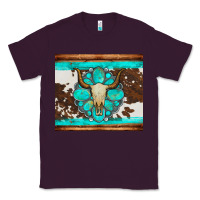 Plum bull skull and turquoise cowhide tumbler Classic Tee - Artiststas