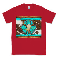 Red bull skull and turquoise cowhide tumbler Classic Tee - Artiststas