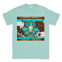 Seafoam bull skull and turquoise cowhide tumbler Classic Tee - Artiststas