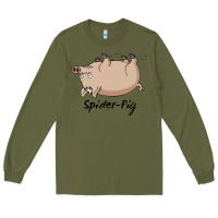 Army Green Spider Pig Long Sleeve Tee - DesigneFamous