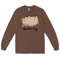 Chestnut Spider Pig Long Sleeve Tee - DesigneFamous