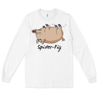 White Spider Pig Long Sleeve Tee - DesigneFamous