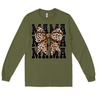Army Green mama leopard Long Sleeve Tee - CowhideDigitalArt