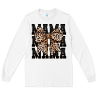 White mama leopard Long Sleeve Tee - CowhideDigitalArt