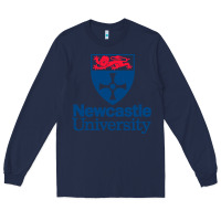 Navy Newcastle College Long Sleeve Tee - DesigneFamous