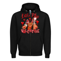 Black little miss valentine afro kid sneakers Zipper Hoodie - RanaPortraitStore
