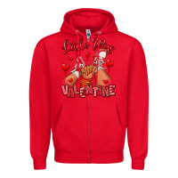 Red little miss valentine afro kid sneakers Zipper Hoodie - RanaPortraitStore