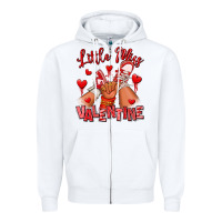 White little miss valentine afro kid sneakers Zipper Hoodie - RanaPortraitStore