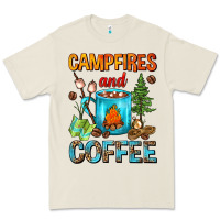 Bone Campfires And Coffee Camping Coffee Premium Tee - FaDigitalArtStudio
