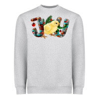 Heather Grey Christmas Joy With Chick Heavyweight Sweatshirt - RanaPortraitStore