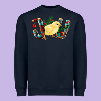 Christmas Joy With Chick Heavyweight Sweatshirt Designed By Ranaportraitstore