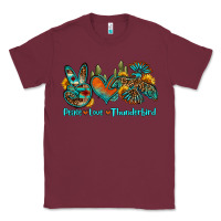 Burgundy peace love thunderbird Classic Tee - OliviaCreatesArt