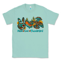Seafoam peace love thunderbird Classic Tee - OliviaCreatesArt