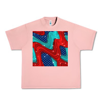 Salmon american flag stripes seamless pattern Urban Heavy Tee - BundleAndBundleShop