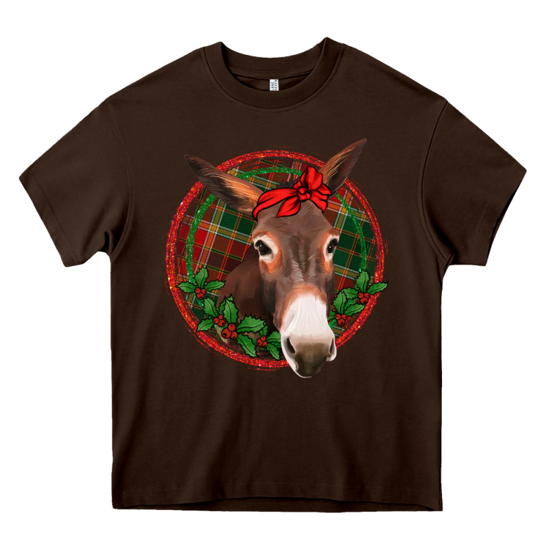 Christmas Donkey With Bandana Heavy Core Tee by Jasminsmagicworld | Teevron