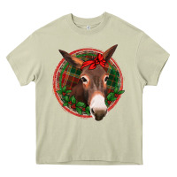 Mossy Christmas donkey with bandana Heavy Core Tee - Jasminsmagicworld