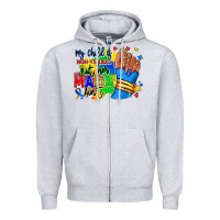 Heather Grey my child is non verbal but her mama aint afro hand rana Zipper Hoodie - RanaPortraitStore