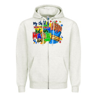 My Child Is Non Verbal But Her Mama Aint Afro Hand Rana Zipper Hoodie | Teevron