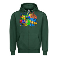 Sports Green my child is non verbal but her mama aint afro hand rana Zipper Hoodie - RanaPortraitStore