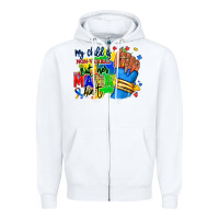 White my child is non verbal but her mama aint afro hand rana Zipper Hoodie - RanaPortraitStore