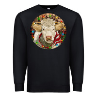 Black Charolais Heifer Christmas Premium Sweatshirt - RanaPortraitStore