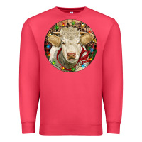 Cardinal Charolais Heifer Christmas Premium Sweatshirt - RanaPortraitStore