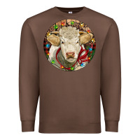 Chestnut Charolais Heifer Christmas Premium Sweatshirt - RanaPortraitStore