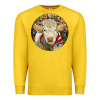 Lemon Charolais Heifer Christmas Premium Sweatshirt - RanaPortraitStore