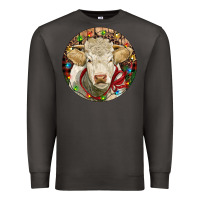 Smoke Charolais Heifer Christmas Premium Sweatshirt - RanaPortraitStore