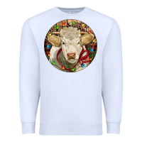 White Charolais Heifer Christmas Premium Sweatshirt - RanaPortraitStore