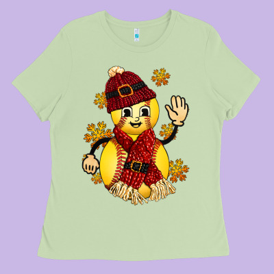 Softball Christmas With Hat And Glove Ladies Tee Designed By Fadigitalartstudio