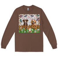 Chestnut Easter Dog Long Sleeve Tee - CowhideDigitalArt