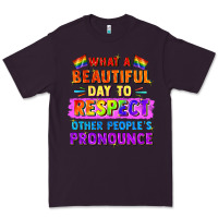Plum what a beautiful day to respect other people Premium Tee - FaDigitalArtStudio
