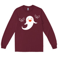 Burgundy genshin impact hu tao  spirit ghost art lightweight Long Sleeve Tee - DesigneFamous