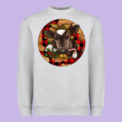 Christmas Baby Cow Heavyweight Sweatshirt Designed By Ranaportraitstore