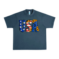 Midnight Navy usa western font Urban Heavy Tee - Jasminsmagicworld