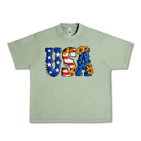 Oil Green usa western font Urban Heavy Tee - Jasminsmagicworld