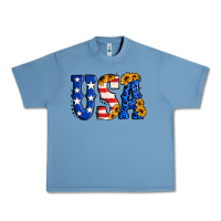 Pebble Blue usa western font Urban Heavy Tee - Jasminsmagicworld