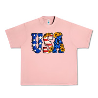 Salmon usa western font Urban Heavy Tee - Jasminsmagicworld