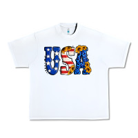 White usa western font Urban Heavy Tee - Jasminsmagicworld