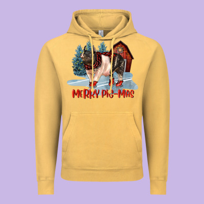 Merry Pigmas Vintage Hoodie Designed By Lillyallendesigns