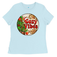 Baby Blue Cozy vibes Ladies Tee - FaDigitalArtStudio