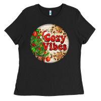 Black Cozy vibes Ladies Tee - FaDigitalArtStudio