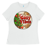 White Cozy vibes Ladies Tee - FaDigitalArtStudio