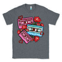 Charcoal Heather valentines day casette olivia Classic Tee - OliviaCreatesArt