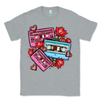 Heather Grey valentines day casette olivia Classic Tee - OliviaCreatesArt