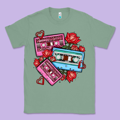 Valentines Day Casette Olivia Classic Tee Designed By Oliviacreatesart